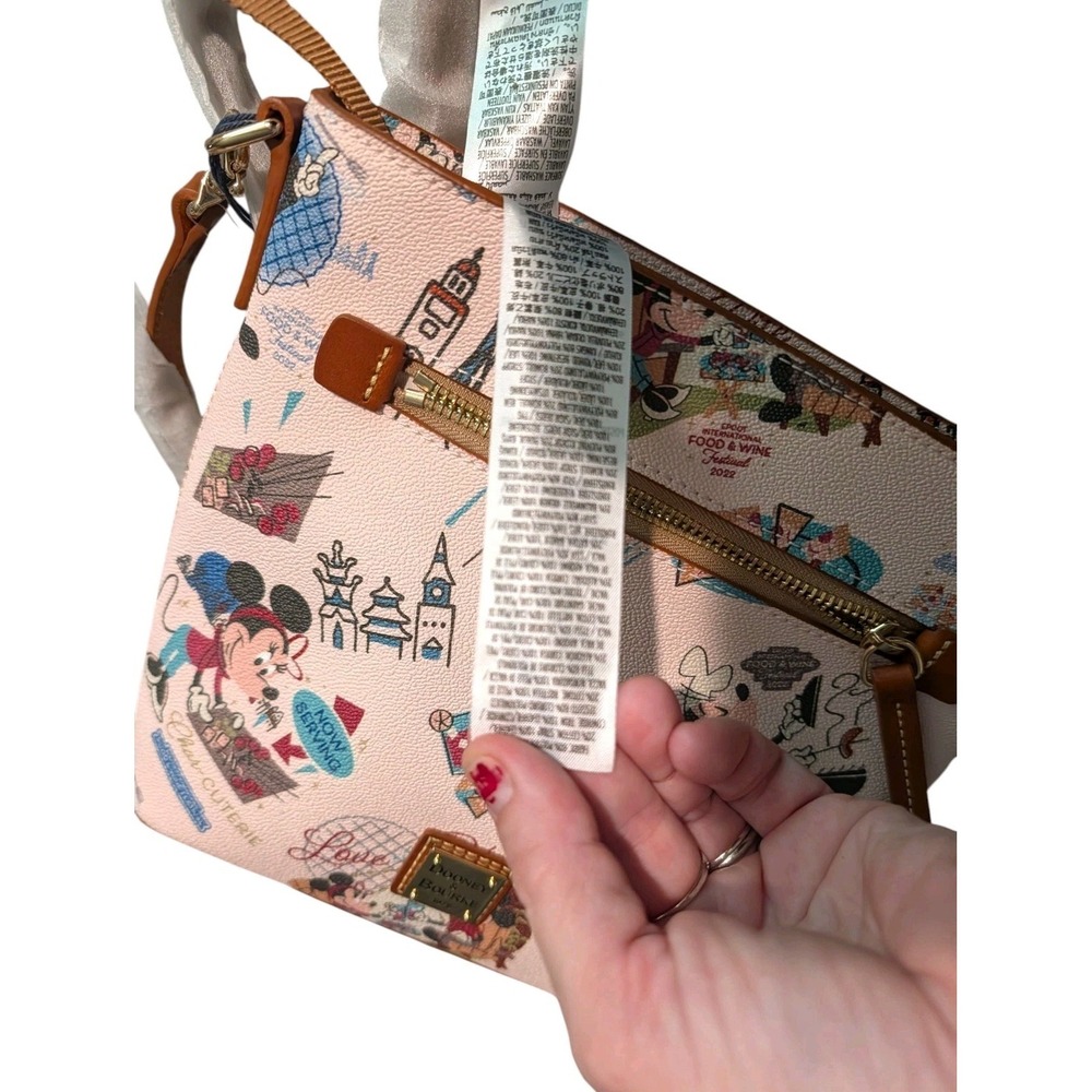Disney Dooney & Bourke EPCOT Food Wine 2022 Crossbody Bag Mickey Minnie LE NWT - Picture 7 of 16